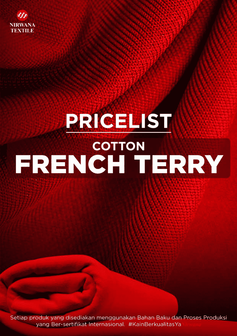 Pricelist COTTON FRENCH TERRY